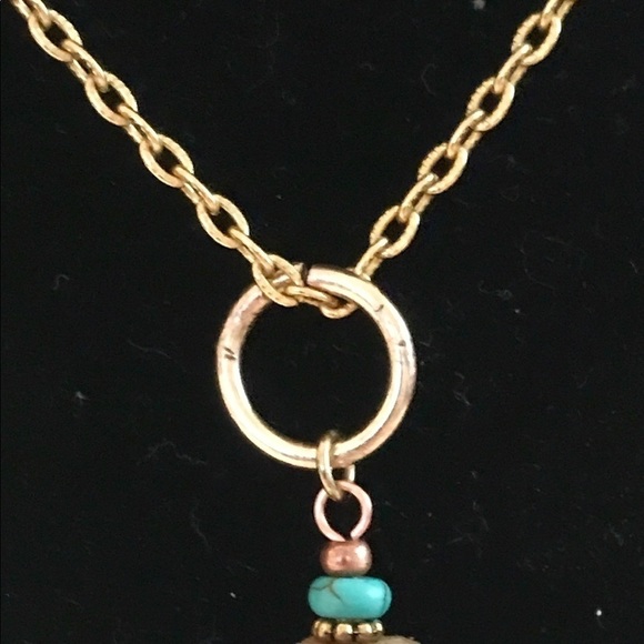 New HANDMADE SEASHELLS/TURQUOISE VIAL NECKLACE - Picture 3 of 7